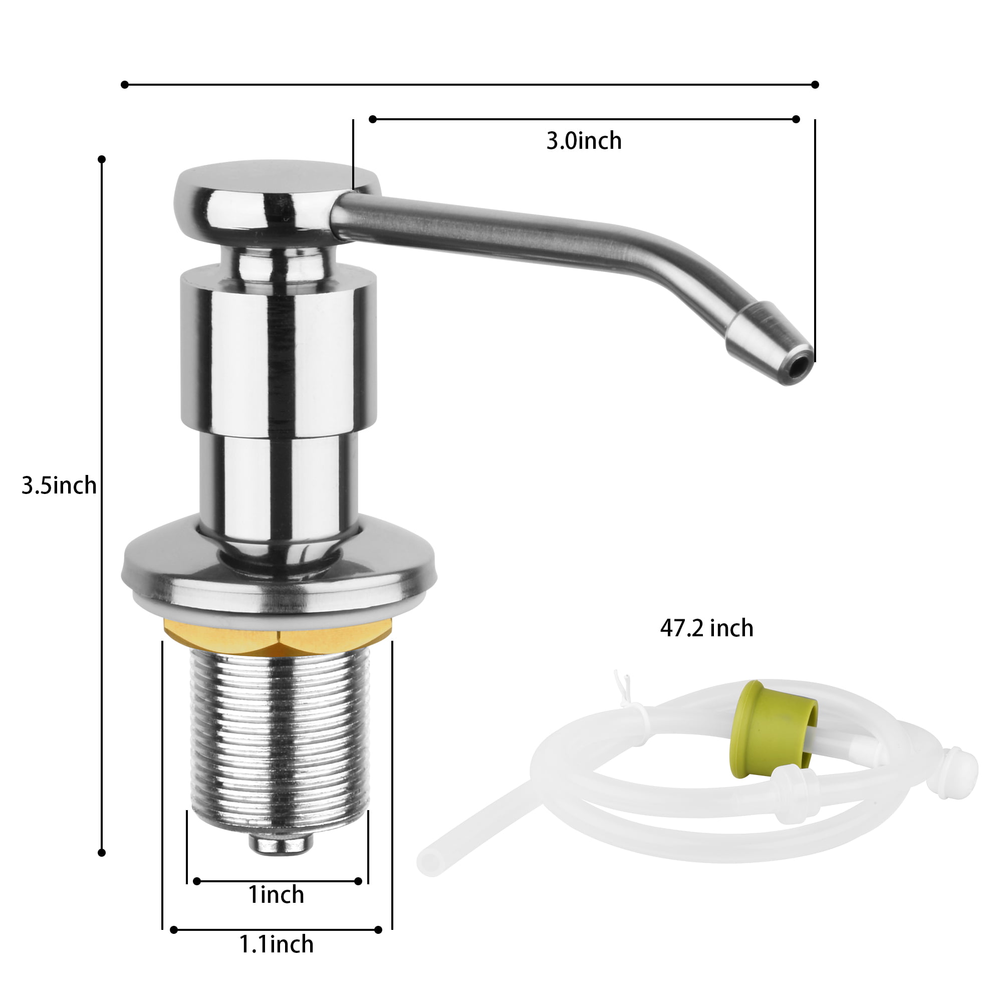 46.00% OFF Samodra liquid Soap Dispenser With Extension Tube Kit Brass Pump  Head For Kitchen