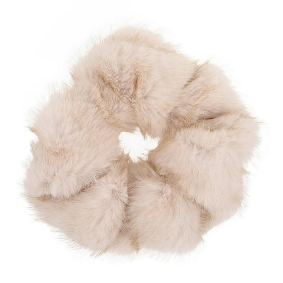 ELAYARD Vintage Style Plush Hair Tie Beige Elastic Scrunchy Soft and Comfortable Hair Accessories