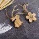 thumbnail image 1 of Adornos de Pascua Xihbxyly Formas de Flores de Madera, 1 of 2
