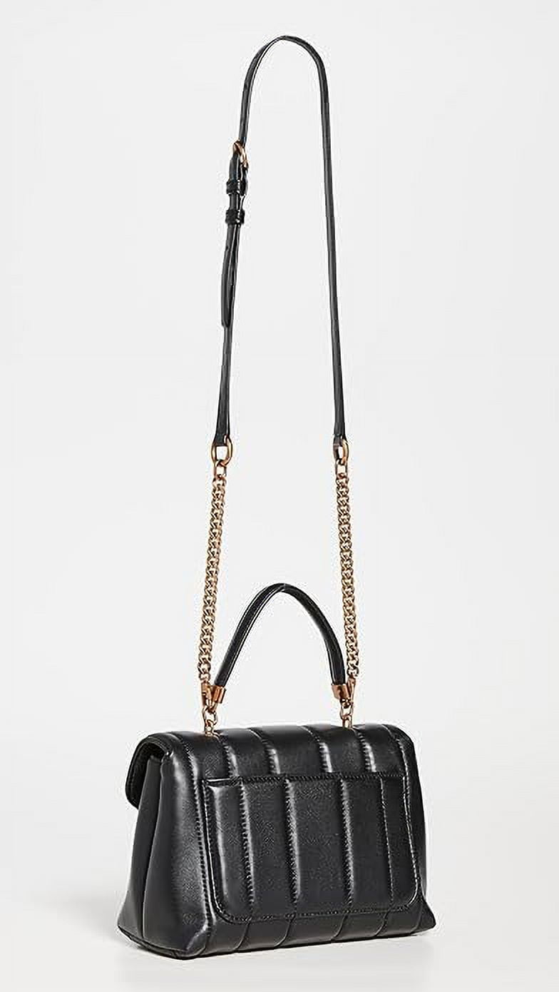 Tory Burch Kira Small Black Leather Single Top Handle