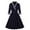 Navy, variant on Sentmoon Swing Womens Dresses Elbow-length V Neck Holiday Dresses for Women Vintage Fitted Waist Solid Color Midi Dresses,Fit & Flare Casual Womens Fashion Wine S Fall Saving