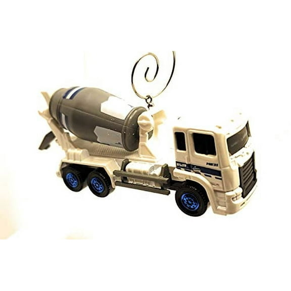 Cement Truck Construction Christmas Ornament 1:64