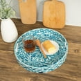 thumbnail image 3 of 12.5 Inch Lacquer Mother of  Inlay  Tray, Round Wooden Marble Tray with Handles for Tea, Breakfast, 3 of 5