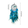 thumbnail image 3 of Kraoden Turquoise Tree of Life Dreamcatcher Charm with Colorful Feathers, Bohemian Wind Chimes Wall Decoration for Home Interior Style, 3 of 6