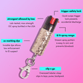 thumbnail image 3 of BLINGSTING Essentials Pepper Spray with Key Ring, 0.5 oz, Rose Gold, 1 Count New, 1 in x 1 in x 3 in, 3 of 7