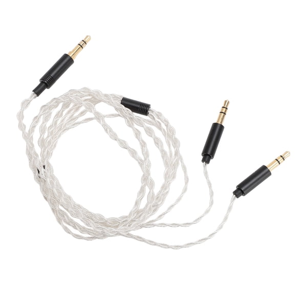 Cable De Auriculares Mejorado, Cable De Repuesto De Auriculares De Cobre Chapado En Plata De 3,5 Mm A Doble De 3,5 Mm Sin Pérdidas Para T1 II T5