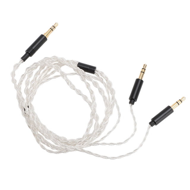 Cable De Auriculares Mejorado, Cable De Repuesto De Auriculares De Cobre Chapado En Plata De 3,5 Mm A Doble De 3,5 Mm Sin Pérdidas Para T1 II T5