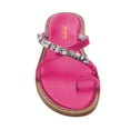 thumbnail image 3 of XYD Women Stylish Open Split Toe Crossed Strap Sandals Crystal Studded Flats Comfortable Beach Daily Shoes Size 7 Pink, 3 of 4