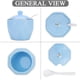 thumbnail image 4 of Dispensador de sal, azucarero de cerámica con tapa y cuchara para el hogar y la cocina, para suministros de cocina simples, salero, estanque, MSG, condimento, cerámica, 4 of 8