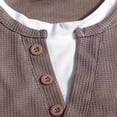 thumbnail image 6 of Men Fall Blouse Mineart Men Fake Two Piece V Neck Long Sleeve T Shirts Contrast Cuffs Color Pullover Tees Block Breathable Casual Tops Loungewear, 6 of 6