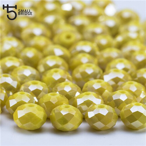 Cuentas de cristal Rondelle sueltas checas de 4, 6 y 8mm para fabricación de joyería Diy, costura AB, espaciador de Color, cuentas de vidrio facetadas, venta al por mayor Tan Jianjun unisex