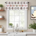 thumbnail image 2 of Abstract Stripes Valance Curtain for Windows Pink Orange Aztec Ethnic Native Tribal Geometric Rod Pocket Curtain Valances Short Window Treatments for Kitchen Bathroom Laundry Basement 54 x 18 Inch, 2 of 9