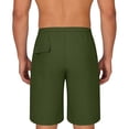 thumbnail image 5 of Sookity Mens Beach Shorts Summer Casual Board Shorts Sports Loose Fit Hiking Shorts Swim Trunks Lightweight Lounge Pants with Pockets Army Green,L, 5 of 8