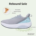thumbnail image 5 of JOYFON Wide Toe Box Walking Shoes Arch Support Plantar Fasciitis Sneakers Orthotic Tennis Shoes Grey Size 8, 5 of 7