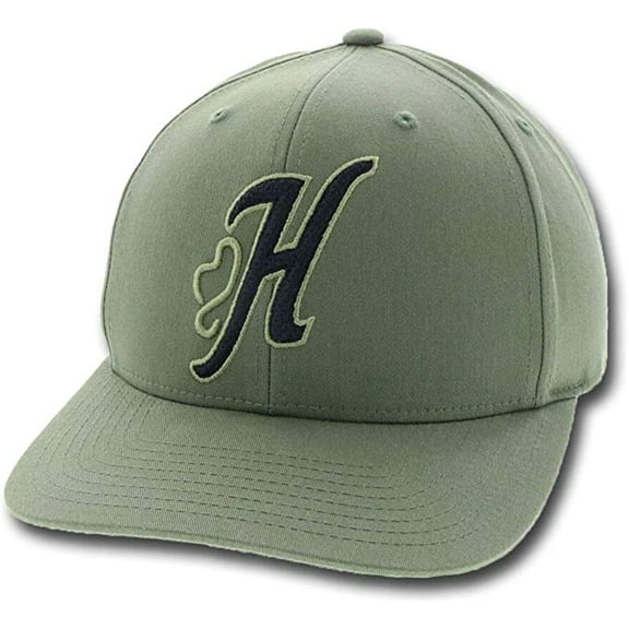 Hooey Mens Jack Hybrid Bill Adjustable Snapback Trucker Hat (Olive)