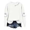 thumbnail image 5 of HUITKMM Chandails à Capuche pour Femmes Imprimé d'Halloween Manches Longues Sans Capuche Chandail en Molleton Mode Automne Décontracté Col Rond chandail Graphique pour Automne Hiver, 5 of 5