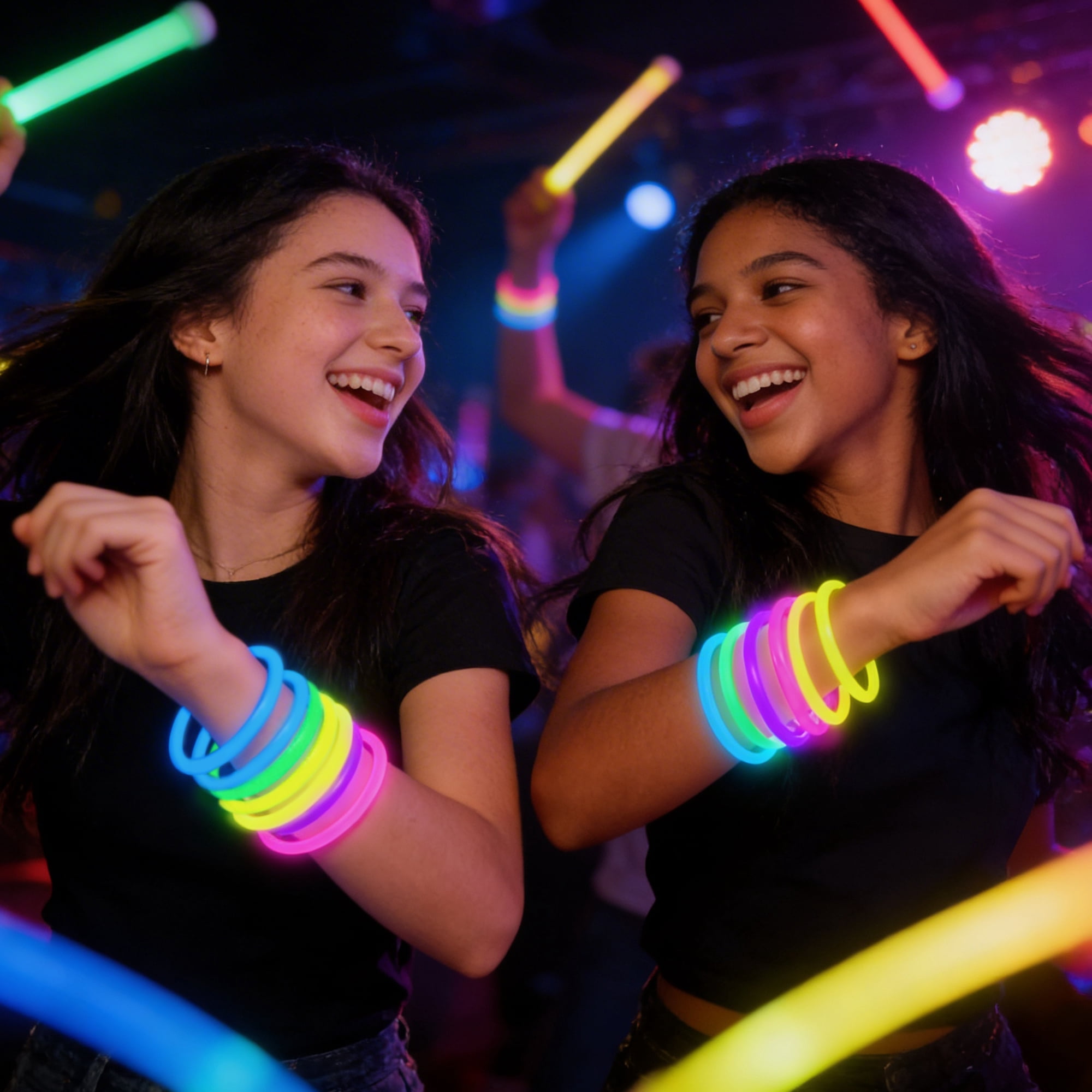 Way To Celebrate Multicolor Glow Bracelets - 8 Inches, Pack of 100