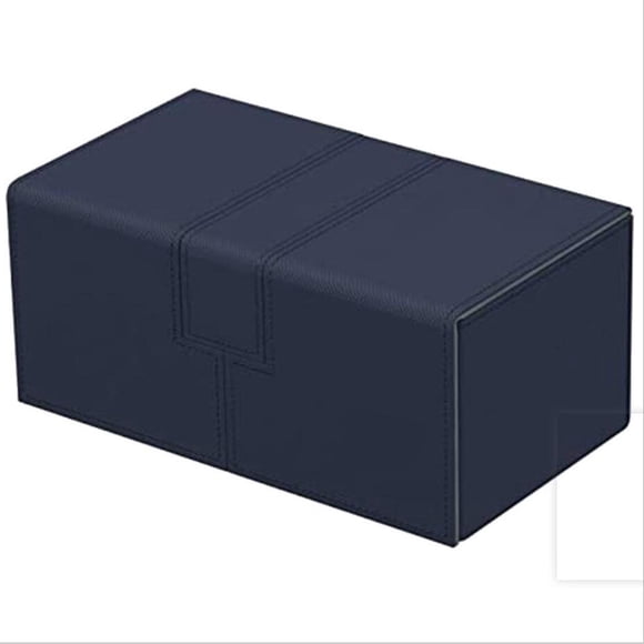 Caja de almacenamiento de tarjetas comerciales Hugo multifunción 3 cajones fútbol Baloncesto Hockey Azul