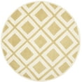 thumbnail image 2 of SAFAVIEH Chatham Kestrel Geometric Wool Area Rug, Gold/Ivory, 5' x 5' Round, 2 of 10