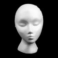 thumbnail image 2 of Mannequin Head, Female Mannequin Manikin Head Model Foam Wigs Hair Glasses Display -White, 2 of 6
