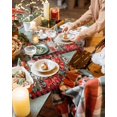 thumbnail image 3 of Red White Flowers Placemats Set of 6 Pine Cone Winter Snowflakes Christmas Red Black Plaid Heat Insulation Washable Place Mats, Non-Slip Table Mats for Dining Table Party Kitchen Decor,13x19 Inch, 3 of 4