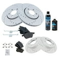 thumbnail image 2 of TRQ Performance Brake Rotor Ceramic Pad Front Rear Kit w/Chemicals BKA17750, 2 of 6