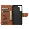thumbnail image 6 of Feishell Wallet Case for Samsung Galaxy S21 FE 5G,Retro PU Leather Butterfly Embossed Pattern Full Protection Anti-Scratch Magnetic Clasp Flip Holder Card Slots & Cash Pocket Phone Cover,Brown, 6 of 6