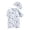 White, variant on REDARER Toddler Boys' 2-Piece Swimsuit Set – Coastal Print, Short-Sleeve Zipper Rash Guard & Swim Cap, UV Protection Swimwear,3-4 Years