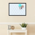 thumbnail image 3 of PinPix 28x20 Custom Cork Bulletin Board Ikat Light Blue Poster Board Has a Fabric Style Canvas Finish, Framed in Ikat Light Blue, by ArtToFrames (PinPix-1633), 3 of 5