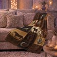 thumbnail image 6 of Rustic Western Cowboy Equestrian Patchwork, Rustic Farmhouse Horse Scene, Warm Flannel Blanket for Ranch House and Living Room, Horse Lovers Housewarming Gift, Rustic Home Decor, 6 of 9
