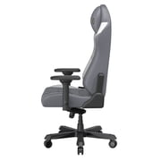 DXRacer Master Series Luxury Egnomic Office Chair for Big and Tall, with EPU Leatherette Upholstery, head rest and intergrated lumbar support, Gray and White