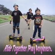 MIHOVER 6.5 Kids Self Balancing All-Terrain Self-Balancing Scooter - Ride on Toys UL 2272 Certified,LED Lights,Bluetooth Speaker,7.75mph,Max Load 176 lbs-Pink