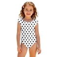 thumbnail image 3 of Abcomgle Girls Swimsuits Size 7-8 Polka Dot One Piece Swimsuits for Little Girls Ruffled Stretchy Bathing Suits for Girls, 3 of 7