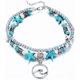 thumbnail image 1 of Blue Turtle Anklets for Women Girls Multilayer Beads Handmade Beach Ankle Bracelet Set Boho Foot Jewelry Single - Siler Wave -, 1 of 3
