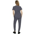thumbnail image 6 of Women’s Scrubs Set - 2 Pocket Crossover Scrub Top with 5 Pocket Joggers Pant Set 110210 (Size 2X, Color Pewter) from STAT MEDICAL WEAR - XX-Large,Pewter, 6 of 7