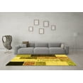 thumbnail image 3 of Ahgly Company Indoor Square Patchwork Yellow Transitional Area Rugs, 6' Square, 3 of 4
