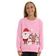 thumbnail image 2 of Pink Angel Girls’ Christmas Sweatshirt – Cozy Fleece Holiday Pullover – Festive Winter Top for School, Parties & Photos – Pink Santa- Sizes 14, 2 of 8