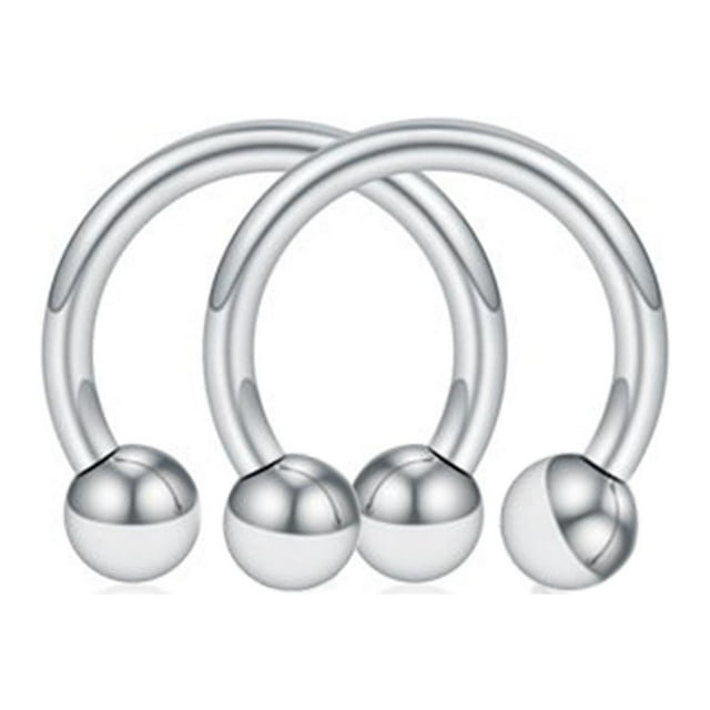 DPTALR Nose Ring Hoop Magnetic Horseshoe Rings Stainless Steel Faux Septum Rings