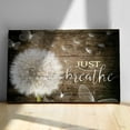 thumbnail image 2 of HFDF White Dandelion and Butterflies Just Breathe Quotes Poster Brown Rustic Wall Art Canvas Paintings Beautiful Decorative Decor Pictures Country Wall Decor Prints for Nursery 24x20inch Framed, 2 of 6