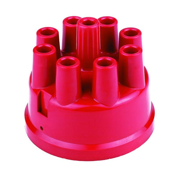 Mallory Ignition Distributor Cap 209M Standard Style; Clip Down; Socket Style Posts; Red