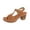 Brown, variant on Women's Summer Block Heel Sandals Fashion Open Toe Ankle Strap Chunky Heeled Dressy Shoes Comfort Slip-On Wedges