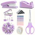 thumbnail image 2 of 11pcs Office Supply Set Desk Accessories Stapler, Tape Dispenser, Sticky Notes, Scissors And Clips For Students, Teachers And Staff School Offices, 2 of 5
