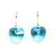 thumbnail image 3 of Aretes Zvezda Heart color Turquoise plata .925 Zvezda ZAR-HEAR10-TURQ, 3 of 4