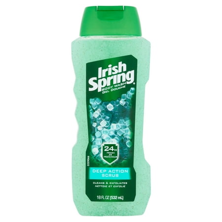 (2 pack) Irish Spring Deep Action Scrub Body Wash for Men - 18 fl (The Best Body Wash For Men)