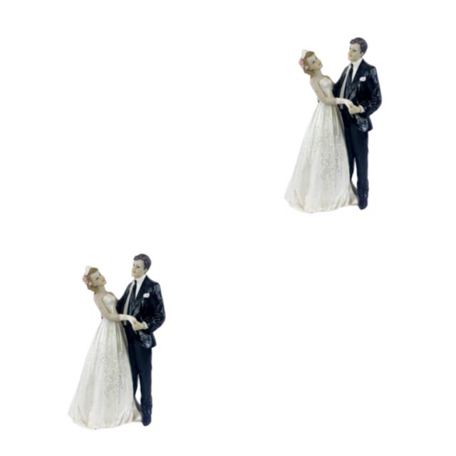 Advancent Decoración de tartas, estatuilla de novio de novia, soporte de boda divertido, decoración del hogar Type4 NO4