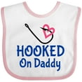 thumbnail image 3 of Inktastic Fishing Hooked on Daddy Boys or Girls Baby Bib, 3 of 4