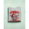 thumbnail image 3 of Cowboy Christmas Bull Holiday Men's Sweatshirt, 3 of 4