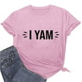 thumbnail image 2 of Ruimatai Valentines Day Gifts Womens Shirts Love Casual Tops Valentine's Day Letter Printing Short Sleeve Women's Top Short Sleeve Round Neck Top/Shirt, 2 of 4