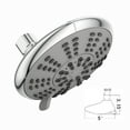 thumbnail image 3 of Ana Bath High Pressure Anti-Clog 5-Inch Multi-Function Dual Shower Head with Handheld Shower Combo + 5 ft Shower Hose with Brass Connectors (Chrome), 3 of 6