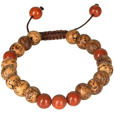 Bodhi Seed Mala (Bodhi Seed Adjustable Bracelet Wood Wooden Healing Meditation Yoga Buddhist Spiritual Prayer Mala Wrist Beads Chakra Women Fashion Boho Hippie Bohemian)